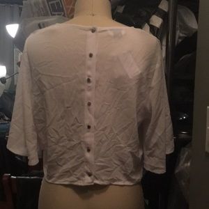 Bebe crop top in white